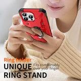 iPhone 15 Pro Max Case PC and TPU Protective - Red