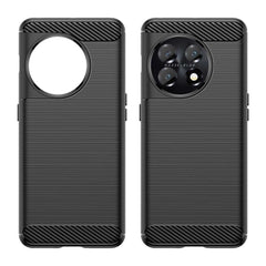 OnePlus 11 5G Case Brushed Texture Carbon Fiber - Black