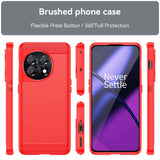 OnePlus 11 Case Brushed Texture TPU Fiber - Red