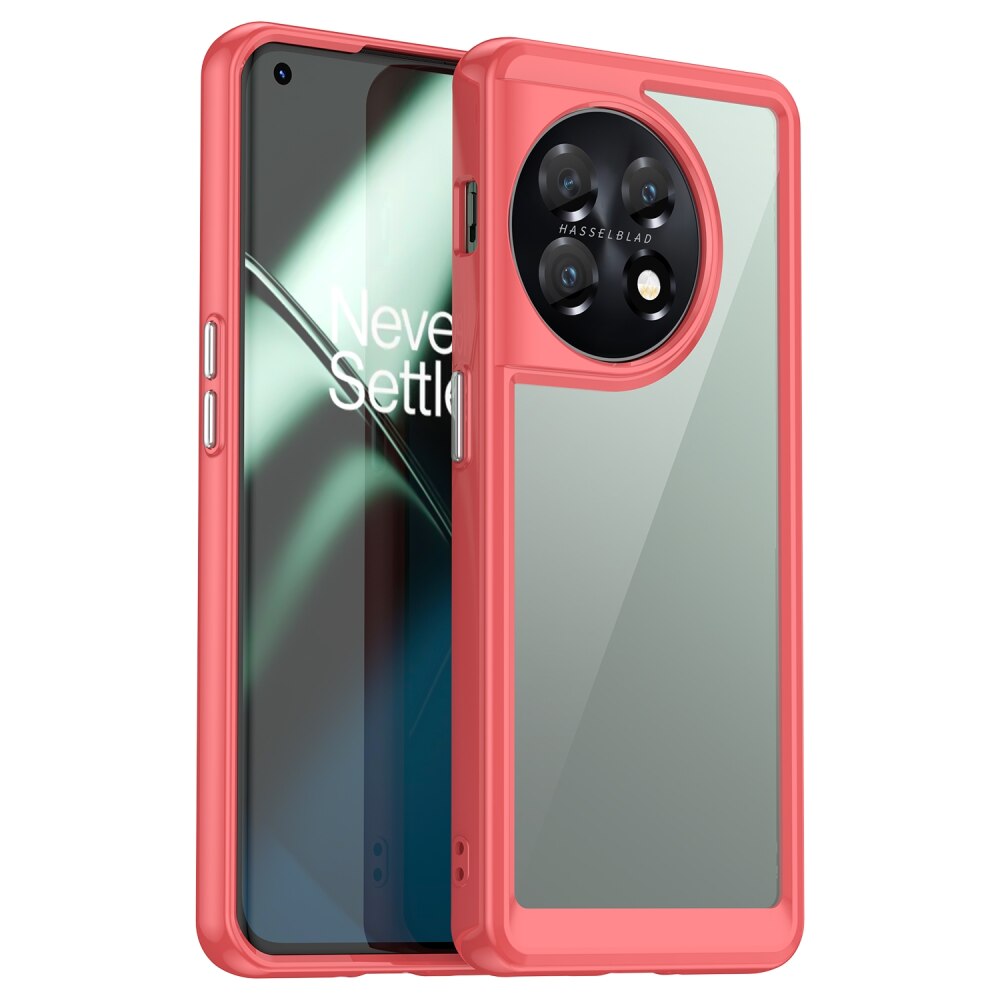 OnePlus 11 5G Case Colorful Series Acrylic and TPU - Red