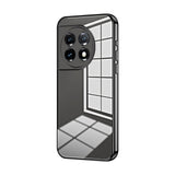 OnePlus 11 Case Transparent Plating Fine Hole - Black