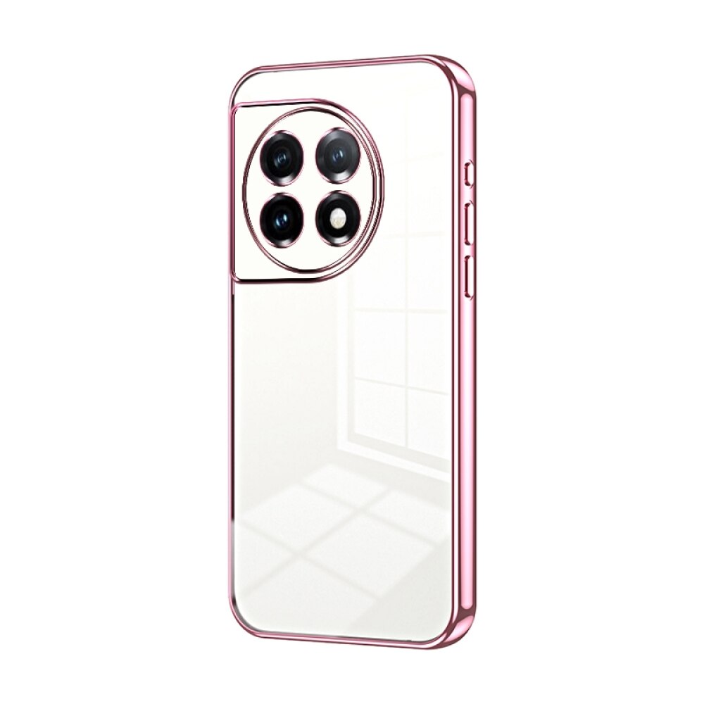 OnePlus 11 Case Transparent Plating Fine Hole - Pink