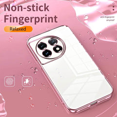 OnePlus 11 Case Transparent Plating Fine Hole - Pink