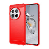 OnePlus 12 Case Protective TPU Brushed Texture - Red