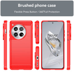 OnePlus 12 Case Protective TPU Brushed Texture - Red