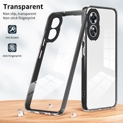 OPPO A17 4G Case Shockproof TPU Color PC Frame - Black Transparent