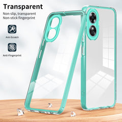 OPPO A17 4G Case Shockproof TPU Color PC Frame - Light Green