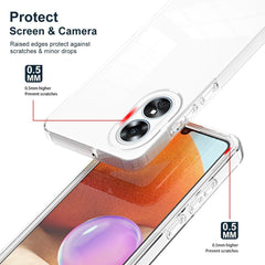 OPPO A17 4G Case Shockproof TPU Color PC Frame - White Transparent