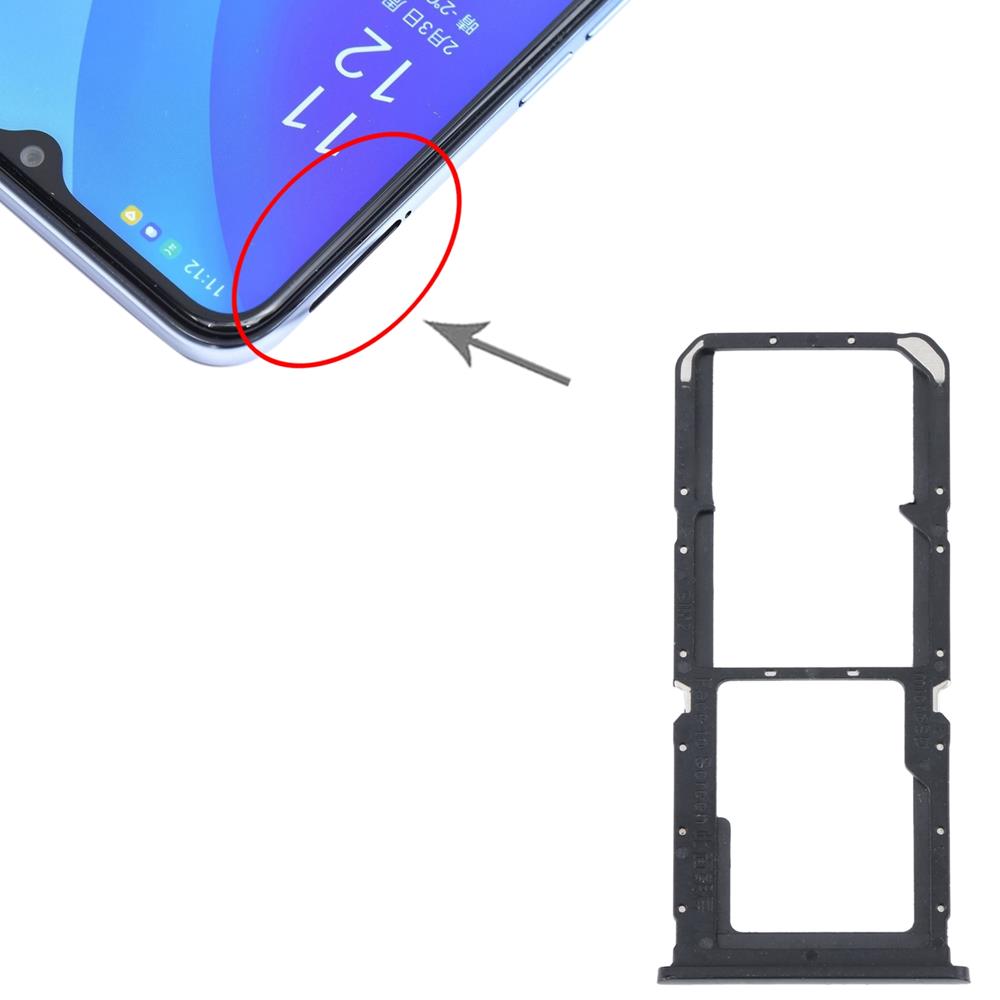 OPPO A53S 5G / A55 5G SIM Card Tray Slot Replacement - Black