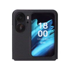 OPPO Find N2 Flip Case Carbon Fiber Texture Protective - Black