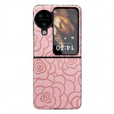 OPPO Find N3 Flip Case Impression Flower Pattern - Pink