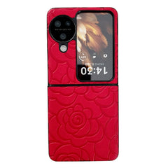 OPPO Find N3 Flip Case Impression Flower Pattern Protective - Red