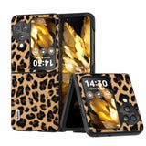 OPPO Find N3 Flip Case Protective ABEEL Black Edge Leopard