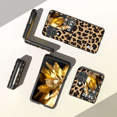 OPPO Find N3 Flip Case Protective ABEEL Black Edge Leopard