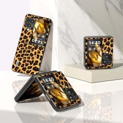 OPPO Find N3 Flip Case Shockproof ABEEL Black Edge Leopard