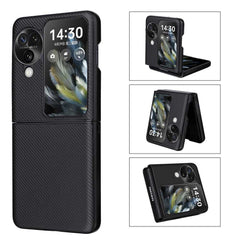 OPPO Find N3 Flip Case With PU Leather and PC - Black