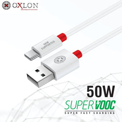 USB C Cable Fast Charging Data Cable 50W 1M - White