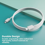 USB C to C Cable Fast Charging Data Cable 25W 1M - White