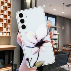 Samsung Galaxy A24 4G Case Peony Pattern Shockproof - White