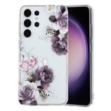 Samsung Galaxy S24 Ultra 5G Case Peony Pattern TPU - White