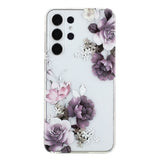 Samsung Galaxy S24 Ultra 5G Case Peony Pattern TPU - White