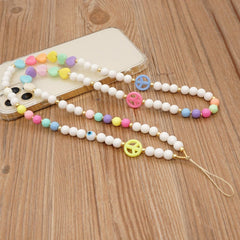 Phone Strap Long Hand-woven Color Soft Pottery Phone Chain