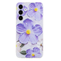 Samsung Galaxy A34 5G Case TPU Flowers Pattern - Purple