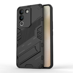 VIVO V27 / V27 Pro Case TPU and PC Invisible Holder - Black