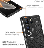 Vivo V29 Case Protective litchi leather texture TPU - Black