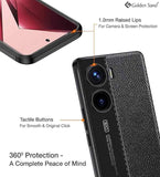 Vivo V29e Case Protective litchi leather texture TPU - Black