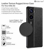 Vivo V29e Case Protective litchi leather texture TPU - Black