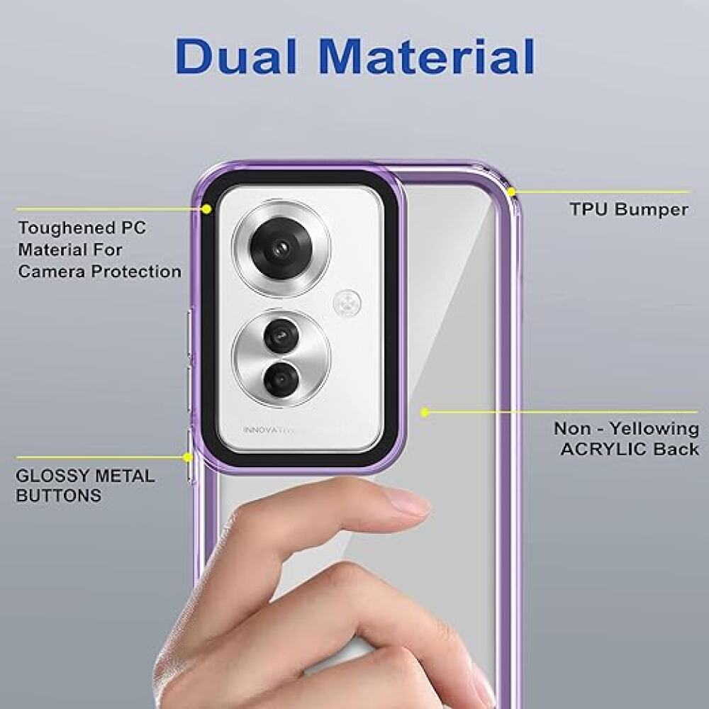 Oppo F25 PRO 5G Case Protective Shockproof - Transparent Purple