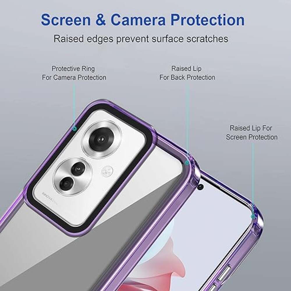 Oppo F25 PRO 5G Case Protective Shockproof - Transparent Purple