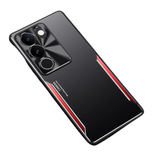 Vivo V29 Case Protective Shockproof TPU Hybrid Metal - Black Red