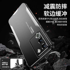 Vivo V27 Pro Case Shockproof TPU Hybrid Metal - Black Silver