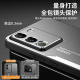 Vivo V27 Pro Case Shockproof TPU Hybrid Metal - Black Silver