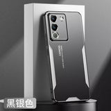 Vivo V27 Pro Case Shockproof TPU Hybrid Metal - Black Silver