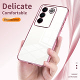 Vivo V27 Pro Case Protective Transparent TPU - Pink