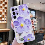 Samsung Galaxy S23 Ultra 5G Case Flowers Pattern - Purple