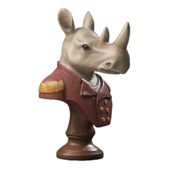 Resin Crafts Gentleman Head Ornaments Decoration - Rhinoceros