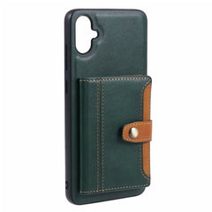 Samsung Galaxy A05 Case Made With Calfskin PU Leather and TPU - Green