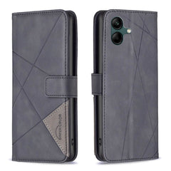 Samsung Galaxy A05 Case With Rhombus Texture PU Leather - Black