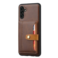 Samsung Galaxy A05s Case Made With Calfskin PU Leather and TPU - Brown