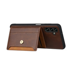 Samsung Galaxy A05s Case Made With Calfskin PU Leather and TPU - Brown