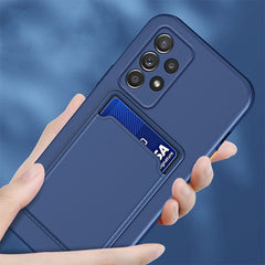 Samsung Galaxy A13 4G Case With Card Slot Made With TPU - Dark Blue