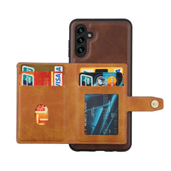 Samsung Galaxy A14 5G Case Calfskin Texture with 5 Card Slots - Black