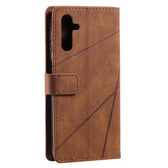 Samsung Galaxy A14 5G Case Skin Feel Splicing PU Leather - Brown