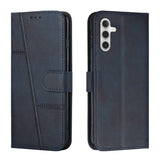 Samsung Galaxy A14 5G Case Stitching Calf Texture Secure Wallet - Black