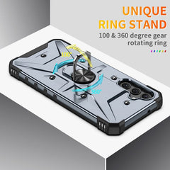 Samsung Galaxy A14 5G Case with Metal Ring Holder - Grey