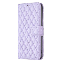 Samsung Galaxy A15 5G Case Diamond Lattice Wallet - Purple